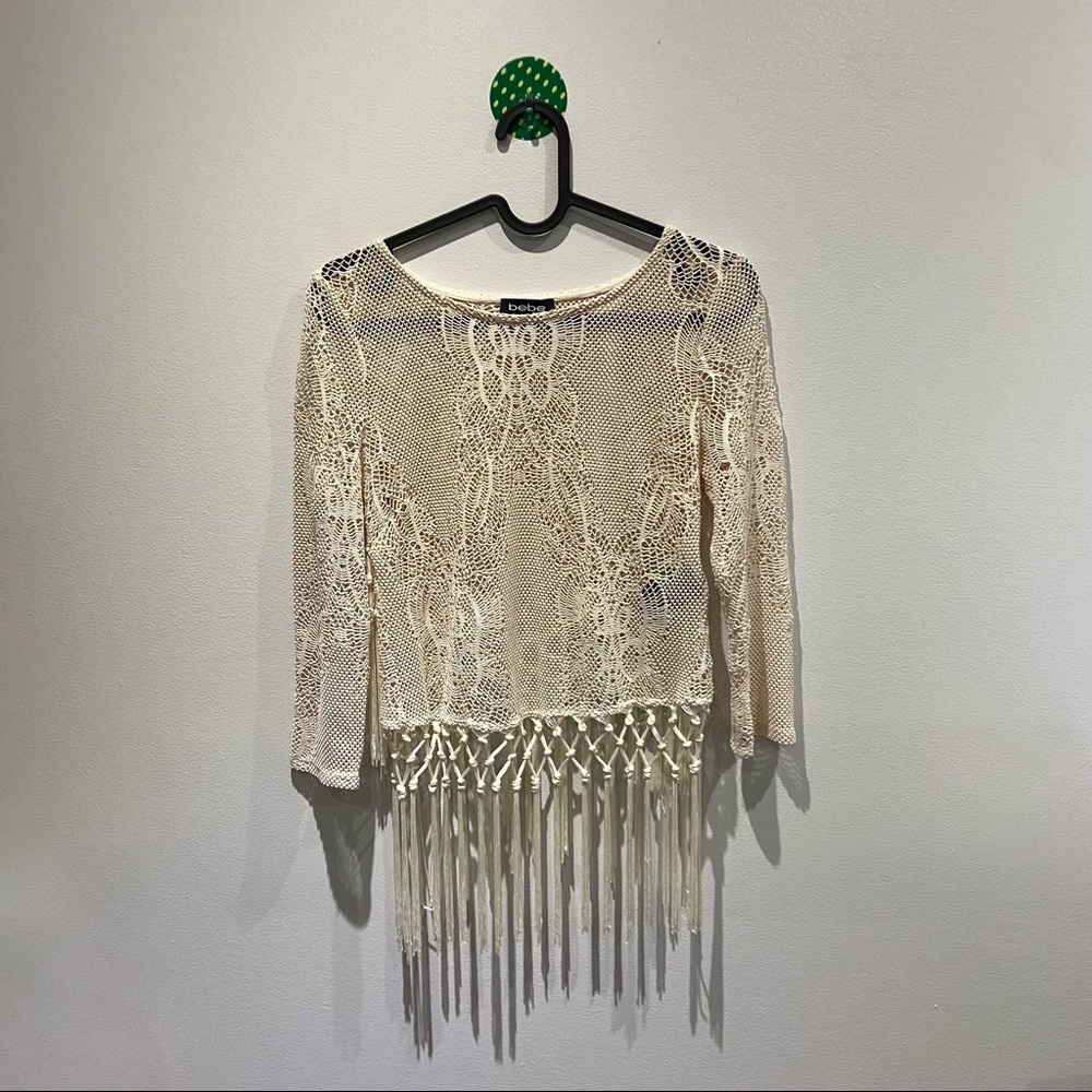 Bebe Fringe Top